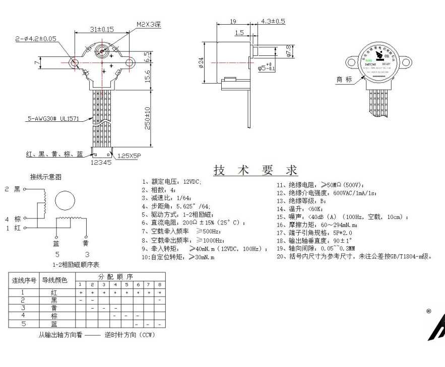 窗簾電機參數表